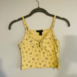 Forever 21 lavender patterned crop top